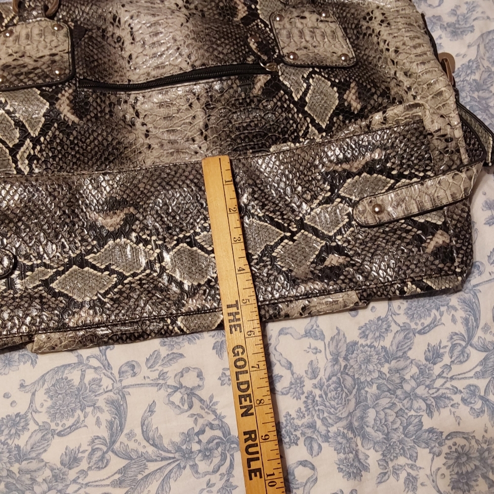 Like New: Python Faux Leather Zippered Bag - image 4